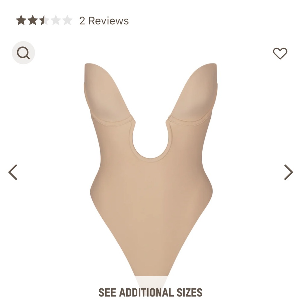 Skims Deep Plunge Bodysuit in Clay